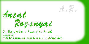antal rozsnyai business card